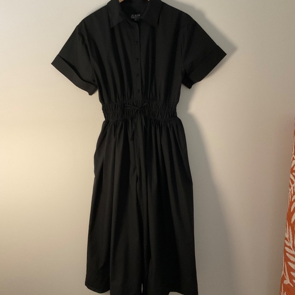 NWT J.Crew Black Elena shirtdress in cotton poplin SZ Various - Picture 6 of 13